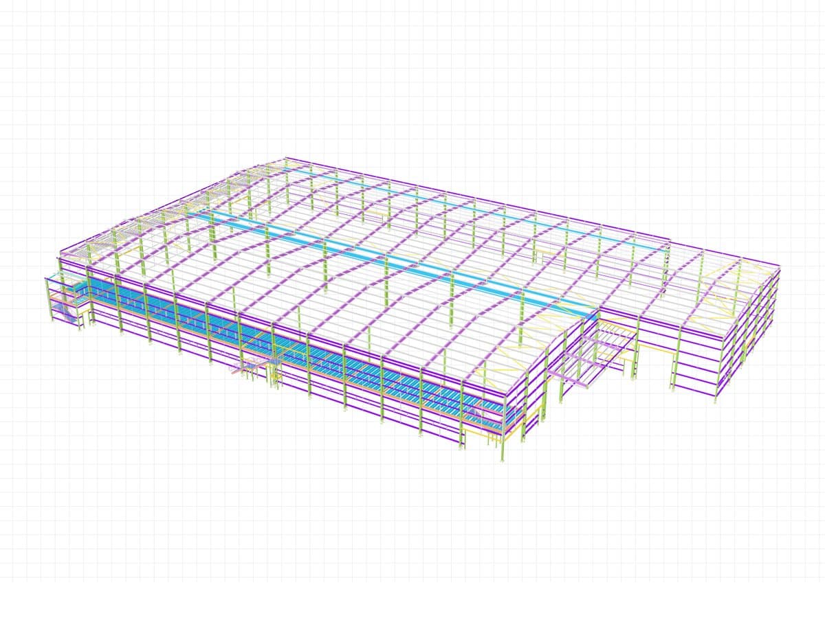 Tekla model of Kalsi Properties, Seeleys Road